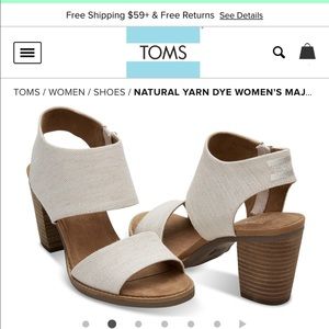 TOMS Natural Yarn Dye Majorca Cutout Sandals